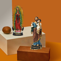 Offre Spéciale : Ensemble de Statues Religieuses Catholiques en Résine – Saint Antoine, Vierge de Guadalupe, Saint Michel Archange – Décoration pour Église et Maison