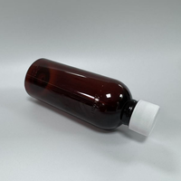 Bouteilles en PET pour produits de santé, flacons ronds pour capsules, emballages de médicaments, flacons avec bouchon à clapet foncé résistant aux UV