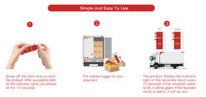 일회용 콜드 체인 온도 지시기 IP67 시각적 적색광 과열 경고 - Product Image 5