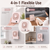 Ventilateur de bureau magnétique compact et portable, disponible en 3 couleurs, fonctionnement silencieux à faible bruit