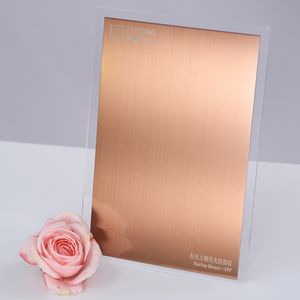 Werkseitig PVD-beschichtetes Rosé gold-Edelstahl blech 304 4x8 Anti-Anlauf-Edelstahl platte - Product Image 2