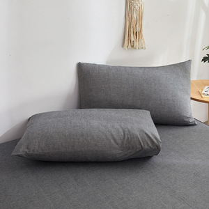 Drap-<span class=keywords><strong>housse</strong></span> uni 100 % coton avec taies d'oreiller, couverture intégrale 6 faces avec fermeture éclair - Product Image 4
