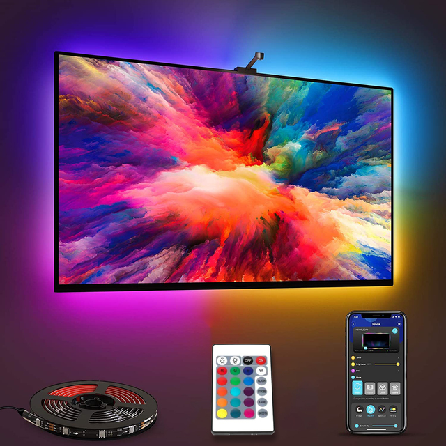 SMD5050 Waterproof Usb Remote Control Music Sync Rgb Colorful Tv Led Tape Light Backlight for Home Decorative