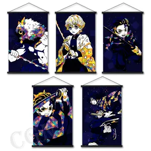 Figuras de Anime en HD para decoración del hogar, carteles con pinturas de Demon Slayer, arte de pared, Kamado, Tanjirou, impresiones colgantes, imagen para dormitorio