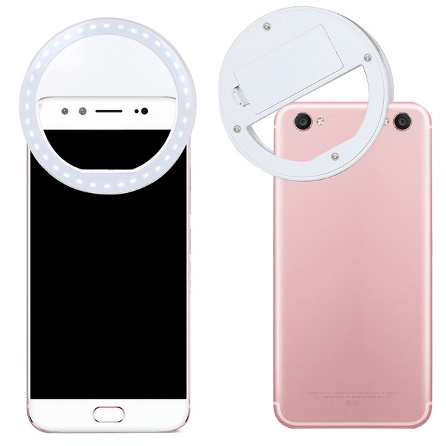 36 LED Selfie Ring Light for Smartphone 3 Level Brightness Durable Plastic Box