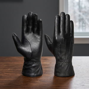 Guantes Deportivos Térmicos para Mujer, Accesorios de Moda al por Mayor, Negros Simples, para Fitness, Conducir al Aire Libre, Invierno, Algodón/Poliéster/Spandex - Product Image 4