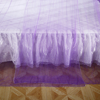 Moustiquaire de lit rond en dentelle, style princesse, pliable, élégante, pour la décoration de la maison, tente de rêve pour chambre à coucher