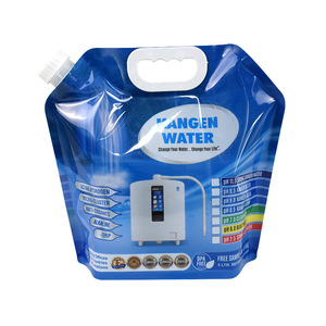 Sacs à eau pliables en plastique sans BPA de 5 L bleus, sac à eau Kangen avec machine K8 - Product Image 1