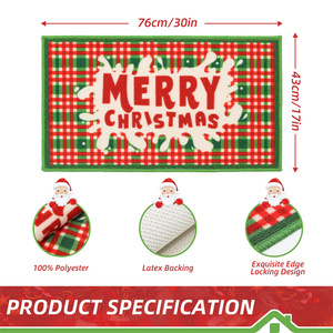 Tapete Absorbente para Entrada con Diseño Navideño, Antideslizante, Lavable, para Puerta Delantera y Trasera - Product Image 2
