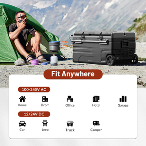 Alpicool TDW50 Congélateur à compresseur double zone 12V double usage Réfrigérateur à énergie solaire Réfrigérateur portable pour camping et voiture - Product Image 3
