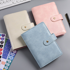 Carpeta organizadora de piel sintética <span class=keywords><strong>A5</strong></span> con <span class=keywords><strong>6</strong></span> anillas, sobre para ahorrar efectivo, planificador de presupuesto, carpeta A6 con diseño de mármol - Product Image 3