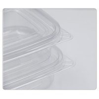 Boîte à gâteau aux fruits en plastique transparent PET avec couvercle Boîte d'emballage de crème glacée jetable en gros