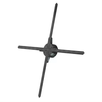 Ventilateur holographique professionnel extérieur 52 65 72 100 cm Ventilateur holographique 3D à œil nu Affichage LED