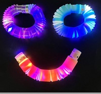 Tube lumineux LED en plastique arc-en-ciel pour fête, 2 cm, extensible, jouet anti-stress, nouveautés pour Pâques, Noël, Nouvel An