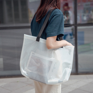 Hot Selling Fashion Holographic PVC Cosmetic Organizer <b>Bag</b> Wholesale Customized Girls Waterproof Beach Jelly Shopping <b>Bag</b> <b>Rope</b> - Product Image 6