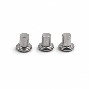 <span class=keywords><strong>Rivet</strong></span> mécanique solide à tête ronde en argent de précision personnalisée, tige lisse, épaule étagée, fond plat - Product Image 3