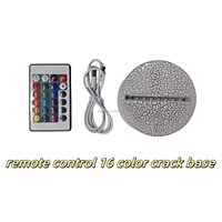 Lampes de nuit LED 3D avec base en bois acrylique, décoration intérieure, chambre à coucher, mini projecteur USB rechargeable