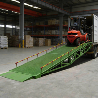 Niveleur de quai mobile hydraulique de 6, 8 et 10 tonnes, rampe de chargement en acier pour chariot élévateur, élévateur de quai industriel pour conteneurs et camions