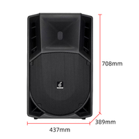 Système de sonorisation Stocking Stage, enceintes actives en plastique à deux voies de 1400W et 15 pouces avec système de karaoké Bluetooth DSP, OEM disponible