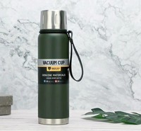 Botella Térmica Aislada de Doble Pared con Impresión Personalizada, Botella de Agua de Acero Inoxidable de Boca Pequeña, 750 ml, 1000 ml