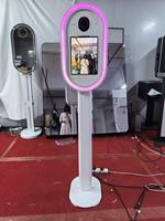 2026 New Portable Selfie iPad Photobooth With Ring Light Professional Photo Booth for Weddings Events with Flight Case
