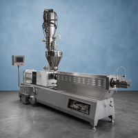 Machine extrudeuse de nourriture pour chiens 200 kg/h, équipement de traitement de granulés pour animaux de compagnie de capacité moyenne, ligne d'extrusion automatique en acier inoxydable