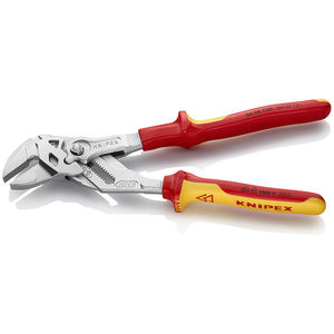 Alicates y llave combinados KNIPEX 86 06 250, aislados con mangos y empuñaduras multicomponentes. - Product Image 2