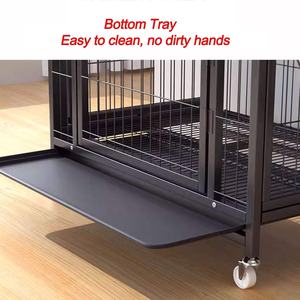 Grande <span class=keywords><strong>cage</strong></span> pliable robuste en métal pour animaux de compagnie avec roues et plateau Premium <span class=keywords><strong>Animal</strong></span> Control Square Cat Housing Cat Cabinet - Product Image 4