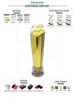 Trophée en métal de nouvelle conception, modèle 3D personnalisé, basketball, rugby, sports, football, trophée en métal