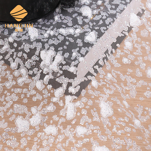 Bán Buôn Glitter Bọt Ren Tulle Lưới Cho Váy Cưới Sang Trọng Hoa Glitter Ren Vải - Product Image 3