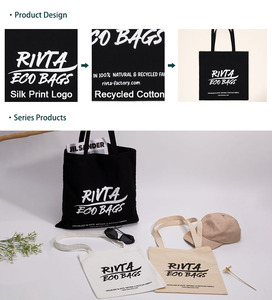 Wholesale <b>Large</b> Heavy Duty Handbag Pocket and Zipper Shopping Grocery <b>Plain</b> Cotton <b>Canvas</b> Tote Bag with Custom Printed logo - Product Image 2