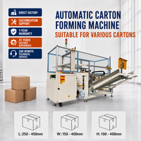 Machine automatique de formage de cartons pour carton ondulé, érigeuse de cartons et scelleuse de fonds avec ruban adhésif