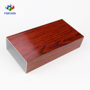 Tubos de Aluminio Color Madera, Perfiles de Aluminio Extruido, Tubo Rectangular de Aluminio con Acabado de Madera Personalizado - Product Image 3