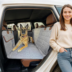 Back Seat Extender for Dogs Waterproof Dog Car Seat <b>Cover</b> with Door <b>Cover</b> Travel Dog Car Hammock with Mesh <b>Window</b> Storage Pocket - Product Image 1