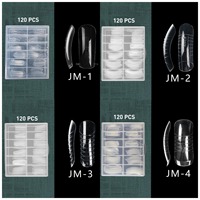 Hanyinails Fournisseur OEM Offre de beauté des ongles XL Coffin Moule français Construction Pointes d'ongles à double forme pour extension de gel dur en poly gel