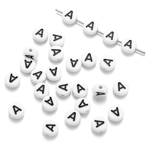 500 pz/borsa acrilico perline sciolte lettera braccialetto per bambini collana con perline fai da te creazione di gioielli 7mm W366 - Product Image 3