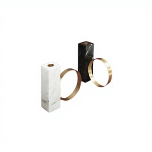 ชุดเชิงเทียนหินอ่อน2ขนาดพร้อมเชิงเทียนรูปทรงตามสั่ง - Product Image 1