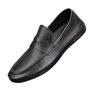 Mocasines de cuero genuino para hombre, zapatos informales transpirables con punta redonda para primavera - Product Image 4