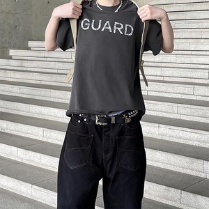 <span class=keywords><strong>Ceinture</strong></span> Melancholy ERD 2ème Génération 23 Nouvelle avec <span class=keywords><strong>Boucle</strong></span> Carrée à <span class=keywords><strong>Double</strong></span> Clou en Alliage et Motif Géométrique 108cm pour Hommes et Femmes - Product Image 3