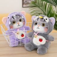 Jouets animaux en peluche chat mignon jouets en peluche chat réaliste de 8 pouces pour machine à griffes