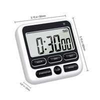 Timer Dapur Layar Digital Tampilan Besar Timer Digital Persegi Penghitung Waktu Masak Hitung Mundur Jam Alarm Stopwatch Tidur