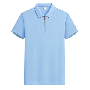 เสื้อโปโลแขนสั้นสีพื้นผ้าโพลีเอสเตอร์ผ้าอ๊อกซ์ฟอร์ดสวมใส่ทุกวันชุดทำงานชุดยูนิฟอร์มร้านอาหารบาร์ - Product Image 2