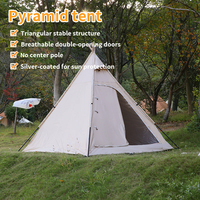 Tente indienne en tissu Oxford 210D camping tente pointue extérieure tente de camping familiale 3-5 personnes