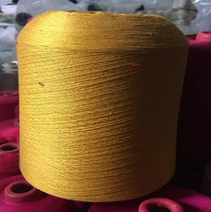 Vente chaude 3/85Nm Stock de fibres naturelles 6% soie filée de mûrier 69% Lyocell 25% coton Anti-UV non pollué pour le tissage à tricoter - Product Image 1