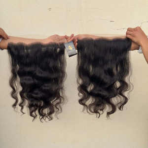 Lot de cheveux vierges bruts brésiliens perruque Lace Frontal suisse Hd, vente en gros 6x6 hd lace closure cheveux humains Body wave cheveux bruts de la tempe - Product Image 1