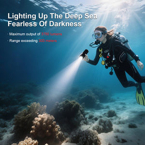 Lampe de plongée LED <span class=keywords><strong>Ferei</strong></span> en alliage d'aluminium, étanche IPX8, 3780 lumens, 4 piles 18650, luminosité réglable CREE, offre spéciale - Product Image 2
