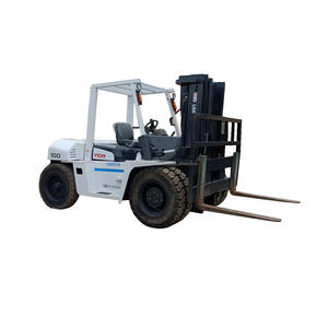 Venta caliente usada TCM 10T carretilla elevadora diésel 10TON Japón FD100 con motor central para industrias de restaurantes - Product Image 1