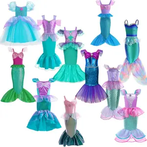 Kids Halloween Mermaid Cosplay Costume Girls Party Dress