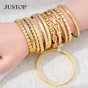 Bangles OEM/OEM custom waterproof stainless steel Gold plating Fashion Jewelry hypoallergenic supplies cuf bangles - Product Image 5