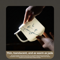 Tasse à thé en céramique avec couvercle, grande capacité, nouveau style chinois, infuseur à thé, tasse de préparation, Tangshan, coffret cadeau de bureau, cadeau d'entreprise